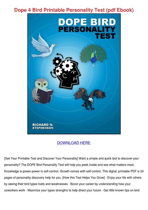 Read more. . Dope bird personality test pdf